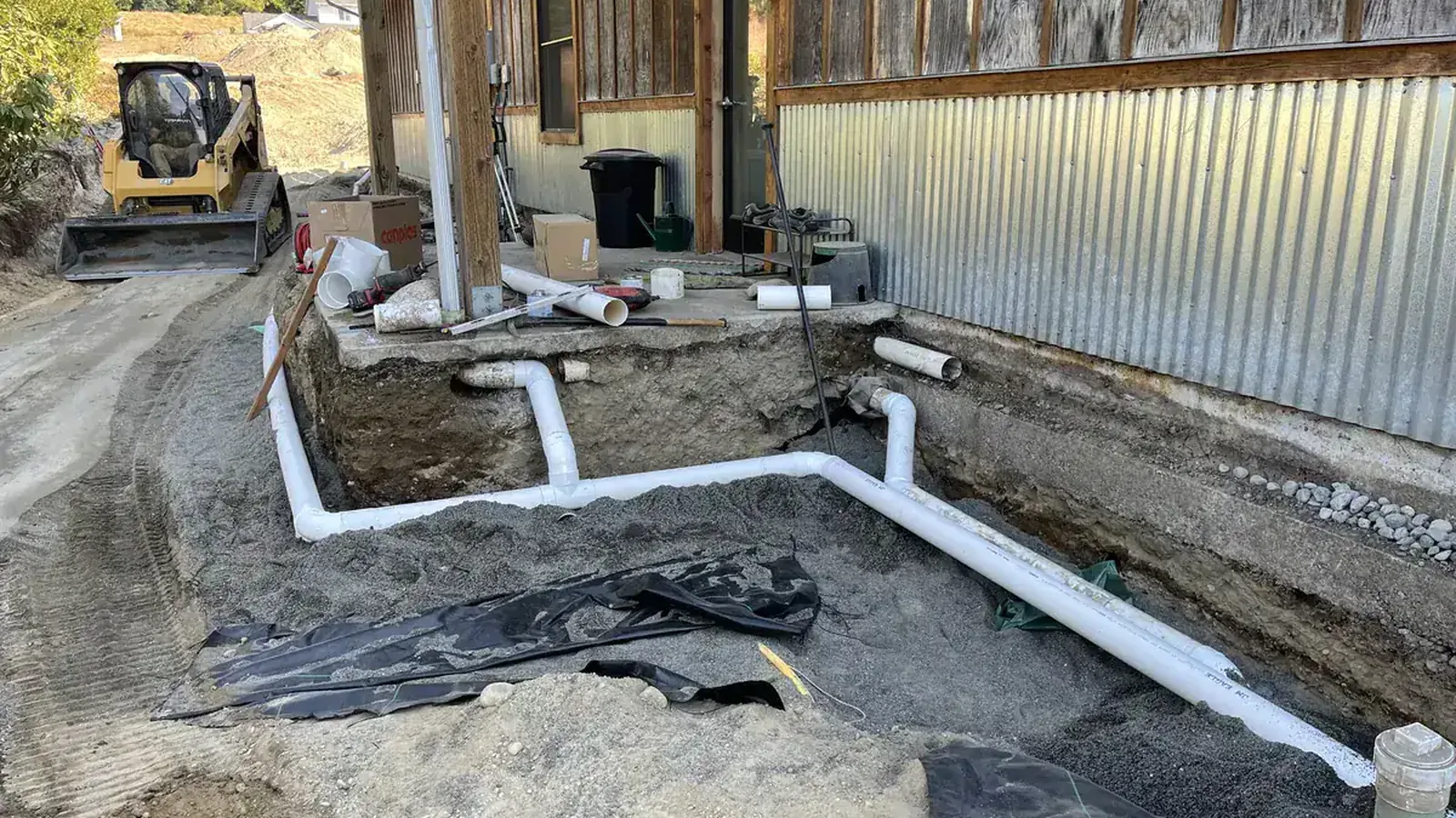 Footing Drain Installation in Whidbey Island, WA